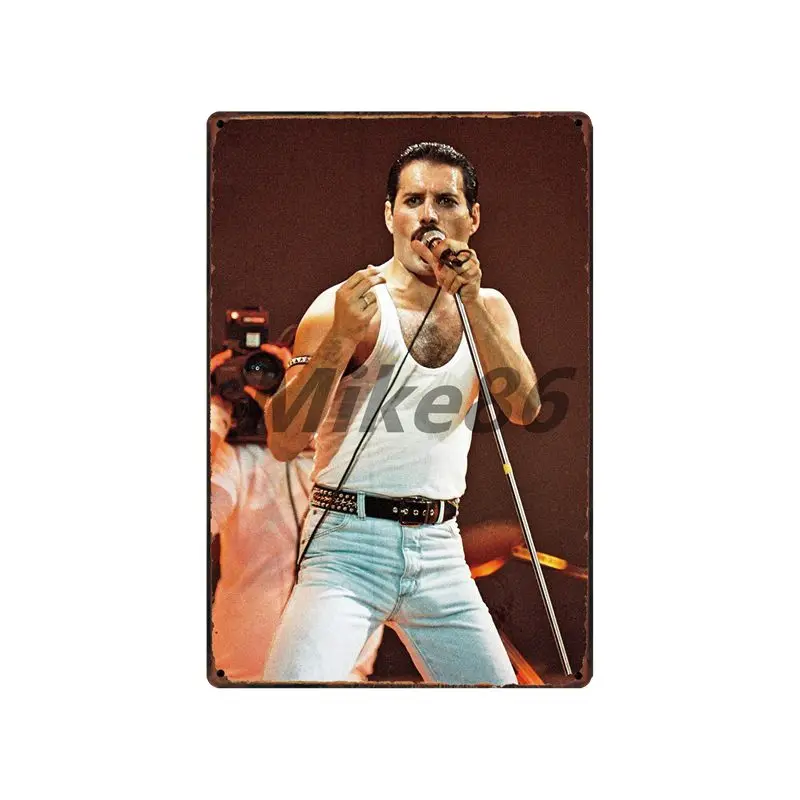 Музыкальный металлический знак Freddie mercury Mike86 настенный плакат на заказ
