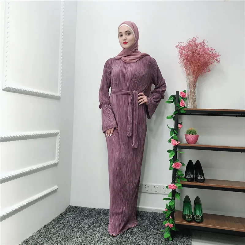 Женское платье-кимоно abaya длинное платье с рукавами-фонариками модное