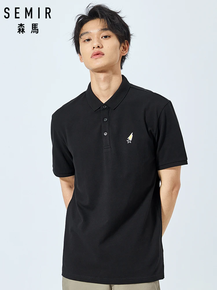 SEMIR 2019 новые летние воротник рубашки поло для мужчин рубашка тенденция футболка с