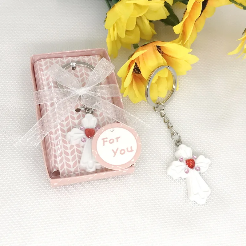 

(18pcs/Lot)FREE SHIPPING+Religion Party Return Favors Cross Keychain Wedding&Bridal Shower Favor and Gift For Guest
