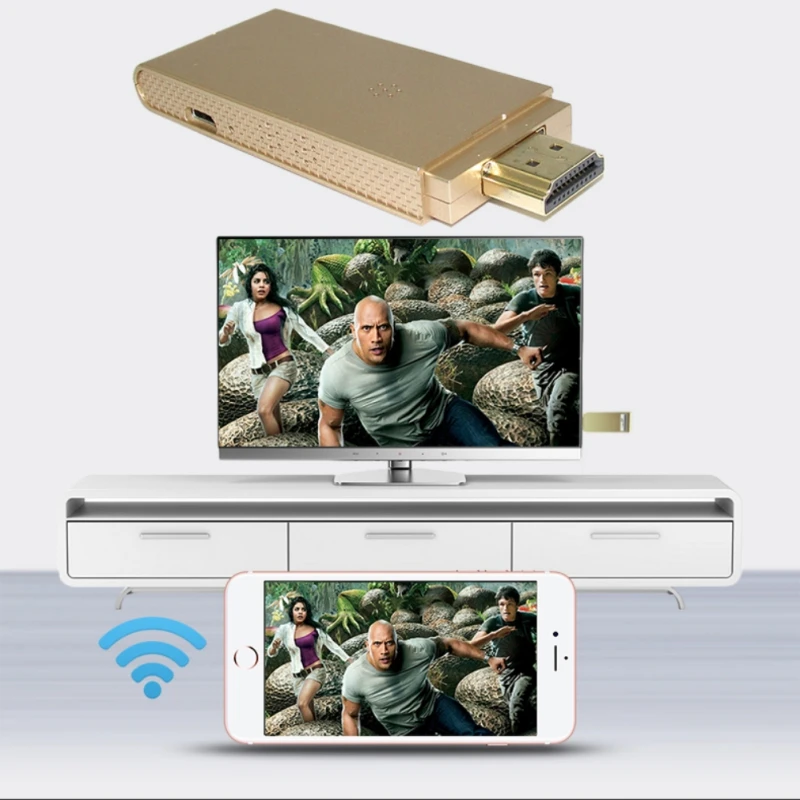 1080P беспроводной WiFi Дисплей ТВ ключ приемник HDMI палка Android Miracast для телефона ПК PK