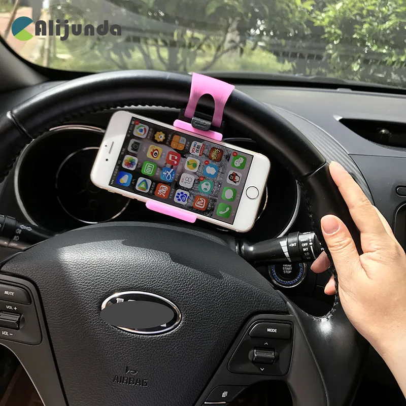 Автомобильный держатель для мобильного телефона с рулем эластичный дизайн
