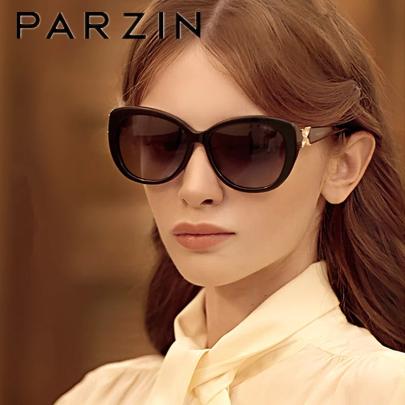 PARZIN, роскошные женские солнцезащитные очки, поляризационные, UV 400, линзы, высокое качество, ацетатная оправа, солнцезащитные очки для женщин, винтажные, оттенки, новинка P9612