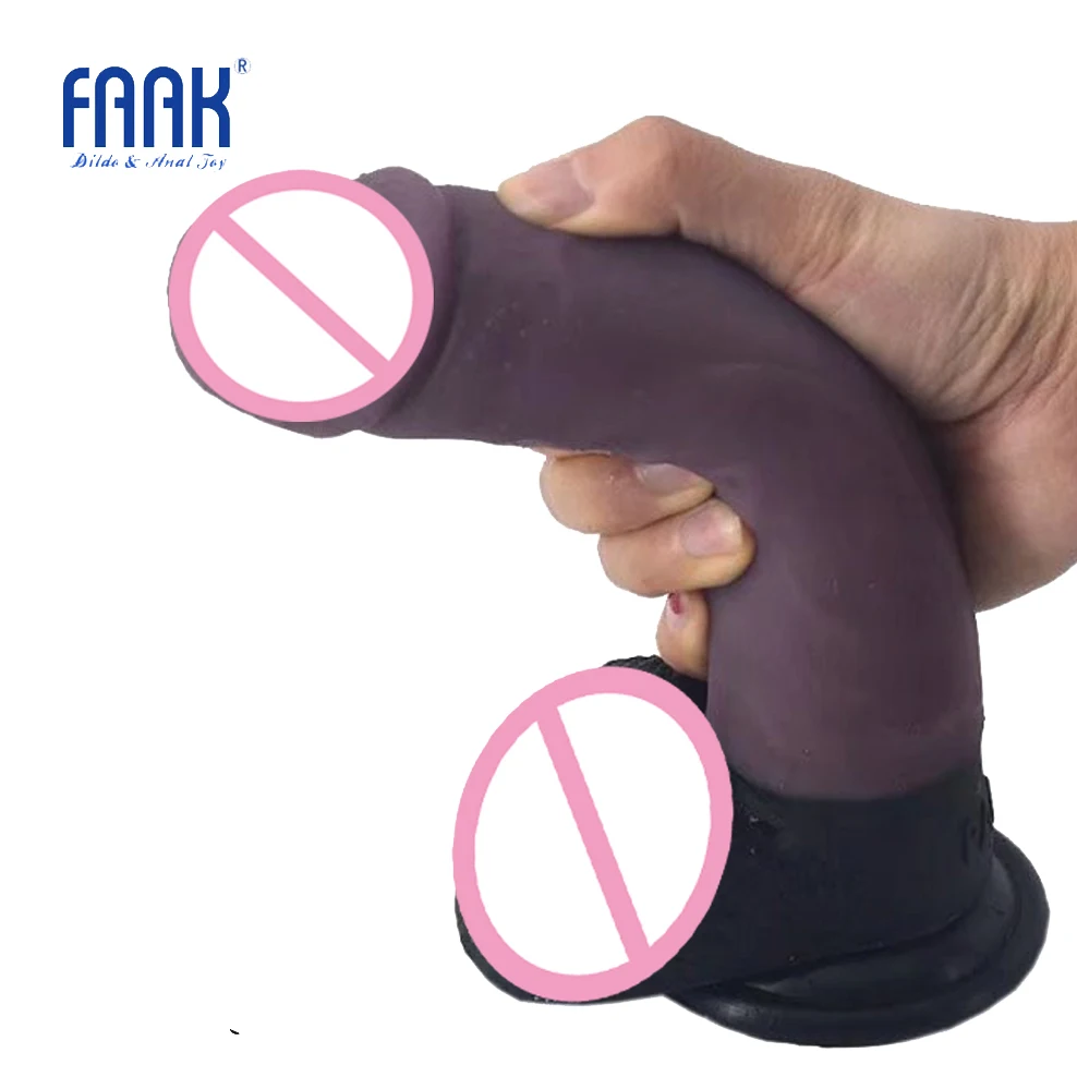 Фаллоимитатор FAAK огромный силиконовый реалистичный фаллоимитатор на присоске