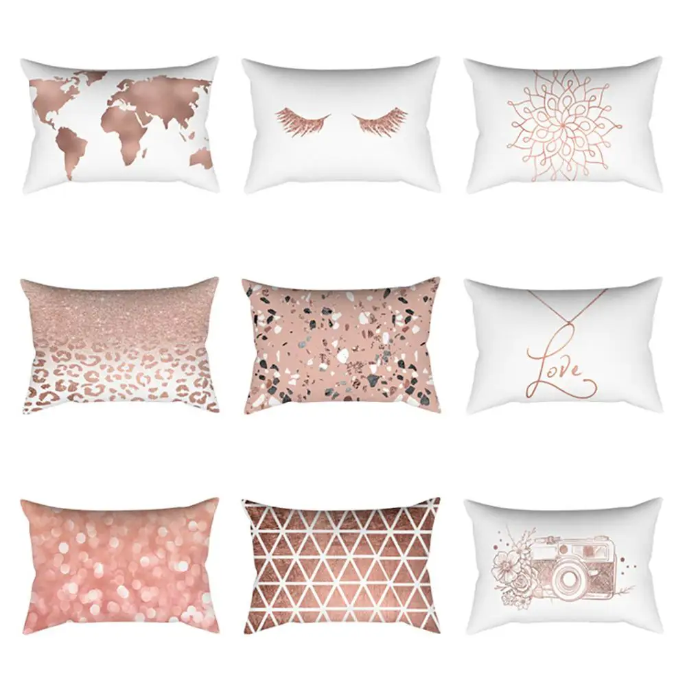 Наволочка из полиэстера с принтом None Rosed Gold Pink | Дом и сад