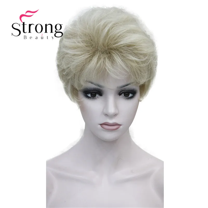 StrongBeauty женский короткий синтетический парик из натуральных волос, светильник, парик из коричневых волос