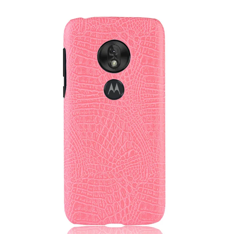 Pink Кожаный крокодиловый узор Новое поступление для Motorola Moto G7 G 7 Plus Play power чехол Ретро Роскошный крокодиловый Чехол чехол для телефона - Цвет: Pink