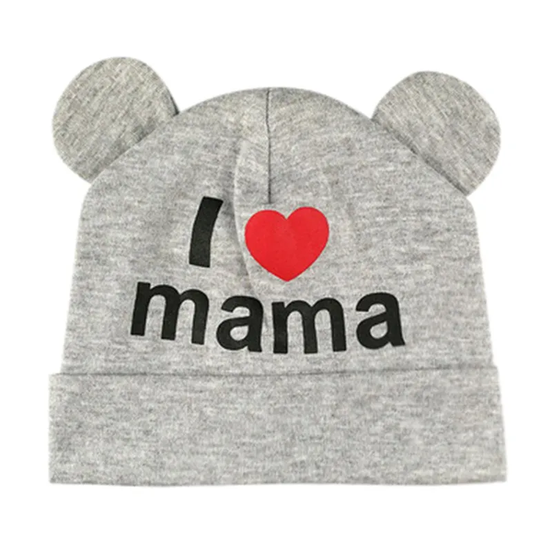 Hat Baby Letter Print Sleep Cap Headwear Infant Girls Boys Cartoon Love children's autumn hat newborn hotography prop | Детская