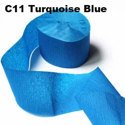 Turquoise Blue 1 шт. 25 м DIY Длинные узкие ленты из крепированной бумаги Букет керлинг для дома свадьба день рождения праздник в честь рождения ребенка, Рождество Новогоднее украшение - Цвет: Turquoise Blue