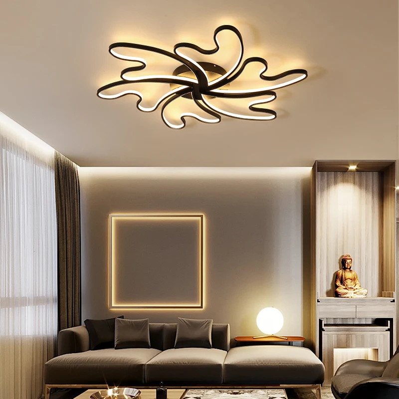 Chandelierrec AC90 260V светодио дный люстры Алюминий затемнения дома светильники для