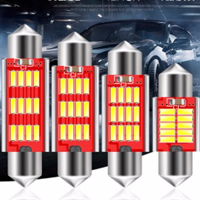 Супер яркая светодиодная лампа 10 pz 31 мм 36 39 41 c5w c10w 4014 12smd canbus огни автомобиля
