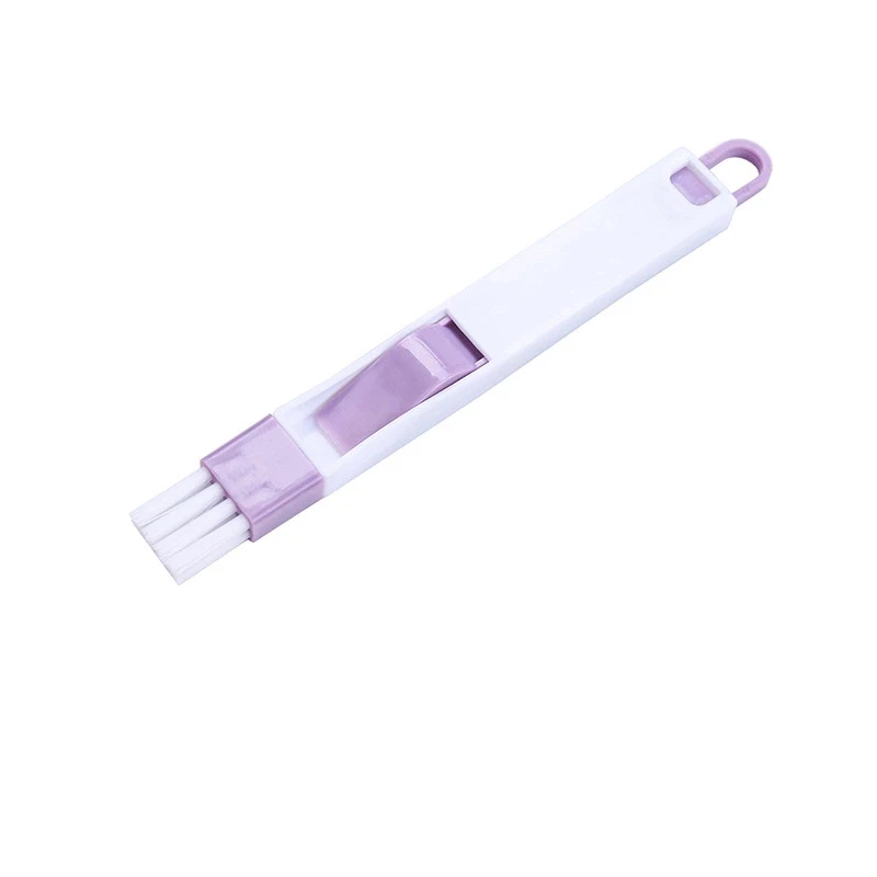 Purple 2 в 1 многофункциональная щетка для окон, компьютерный шкаф для удаления пыли с угловых зазоров, бытовая Чистящая Щетка - Цвет: Purple