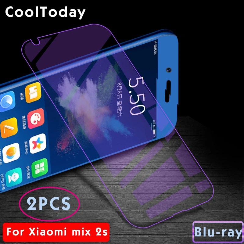 MIX2S BL 2 шт./лот, защитная пленка для xiaomi mi Mix 2 S, матовое закаленное стекло для xiaomi mi x 2 S, Защита экрана для xiaomi mi x2 IIRROONN - Цвет: MIX2S BL