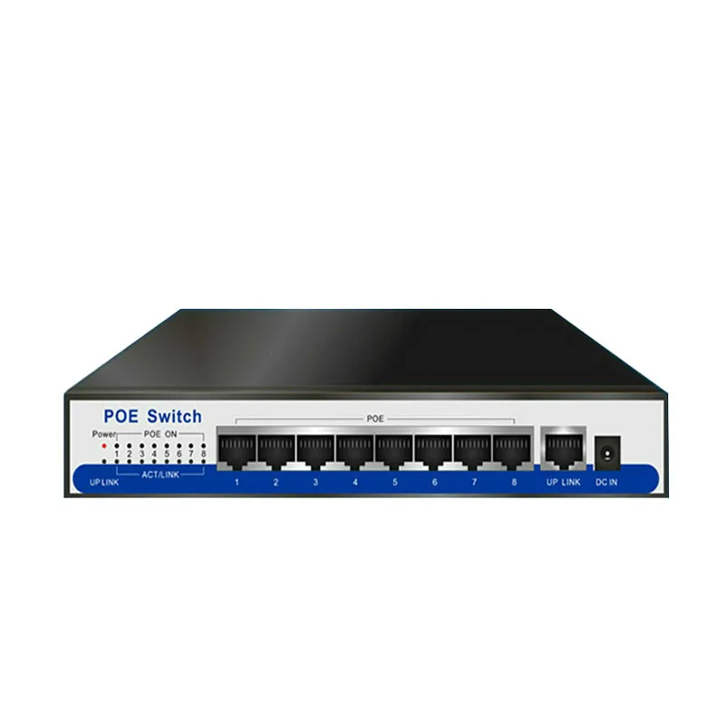 9-портовый гигабитный poe коммутатор 100 Мбит/с IEEE802.3af/at активный POE 8-портовый 50 в 1000 А