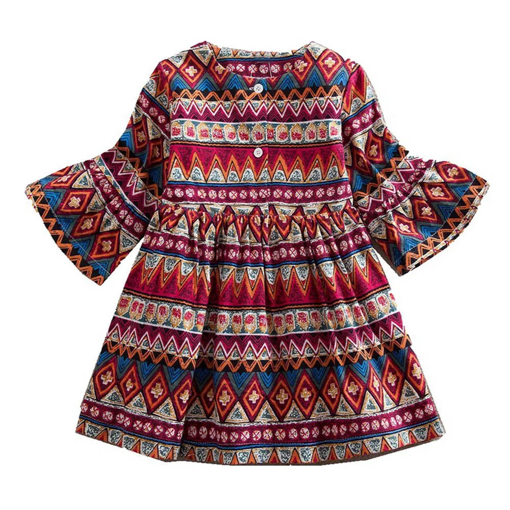 Платье для девочек Одежда маленьких Детская одежда с длинными рукавами Вечерние