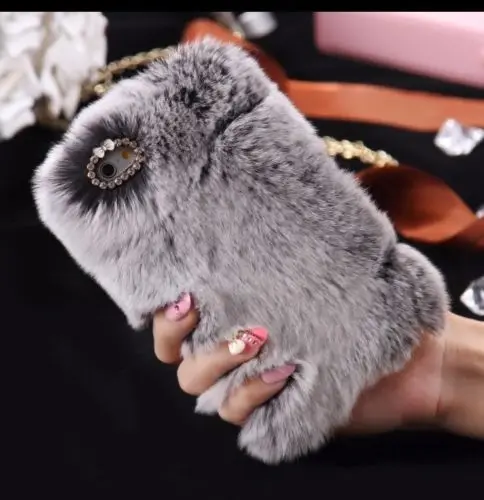 Теплая девушка алмаз Рекс кролик мех длинный пушистый Wuzzy замша PC поверхность