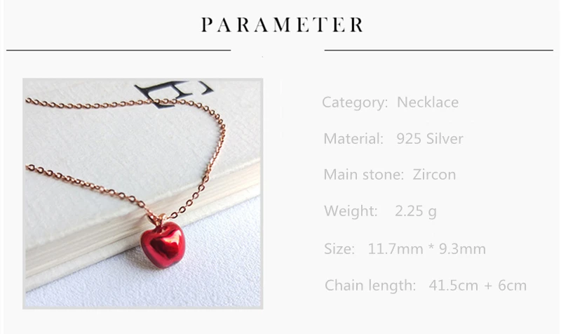 S925 Серебро новый Jewelry яблочное ожерелье женский Дикий ключицы цепи канун
