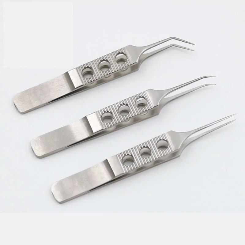 Инструменты для век пинцет с прямой/гнутой головкой из нержавеющей стали и