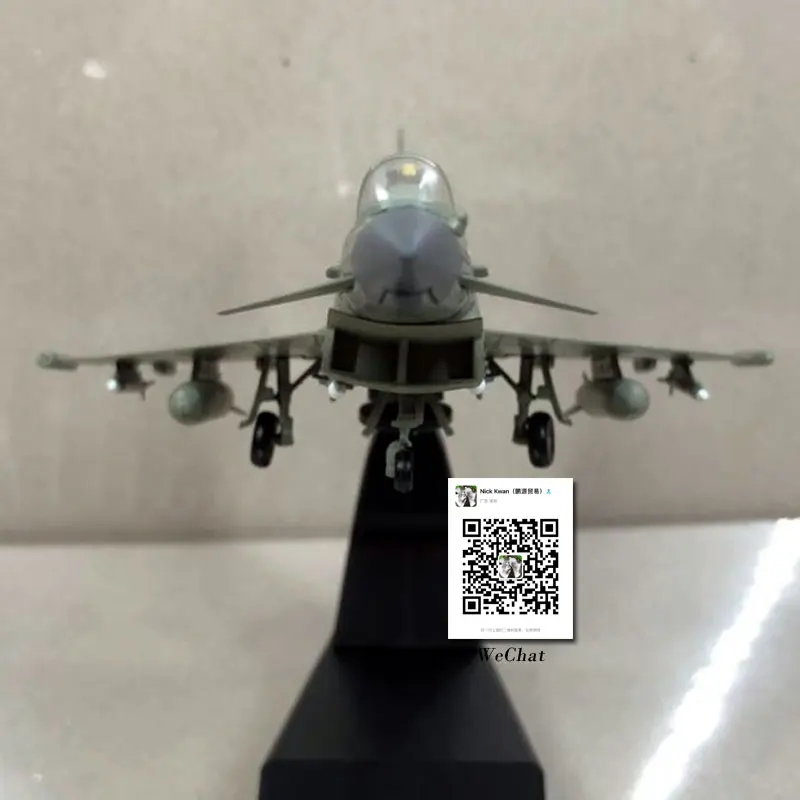 AMER 1/100 масштаб Eurofighter Typhoon EF-2000 мультирольный истребитель литой под давлением металлический военный самолет модель игрушки для коллекции, подарок