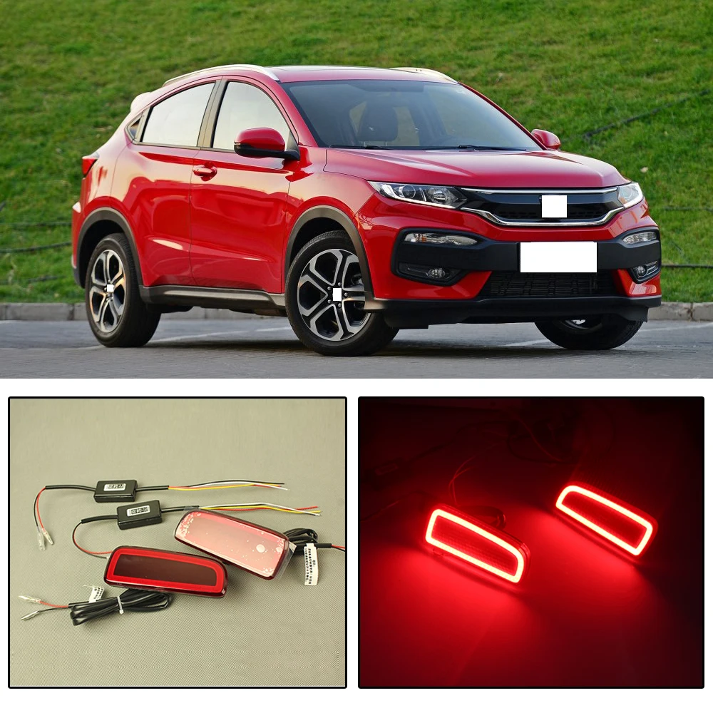 CAPQX 2 шт. для Honda Vezel XRV 15 17 задний бампер светодиодный задсветильник фонарь