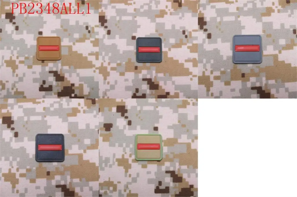 

2 pieces The thin Red line flag Firdfighter 3D PVC patch