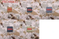 2 pieces the thin red line flag firdfighter 3d pvc patch