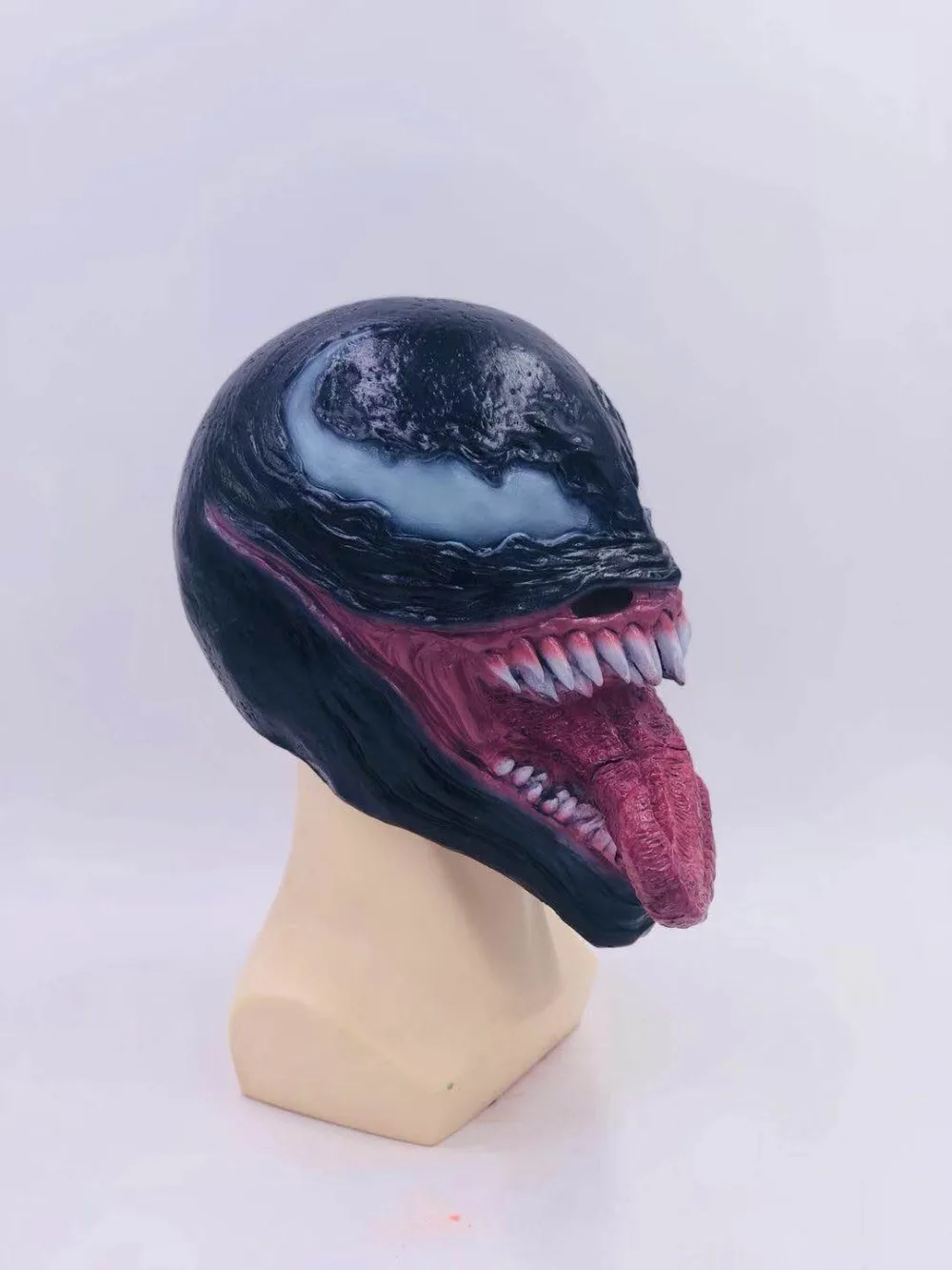 Латексная Маска Venom с длинным языком, латексная маска Venom, Шапка-бини, латексные маски Venom, шлем, Вечерние Маски на Хэллоуин