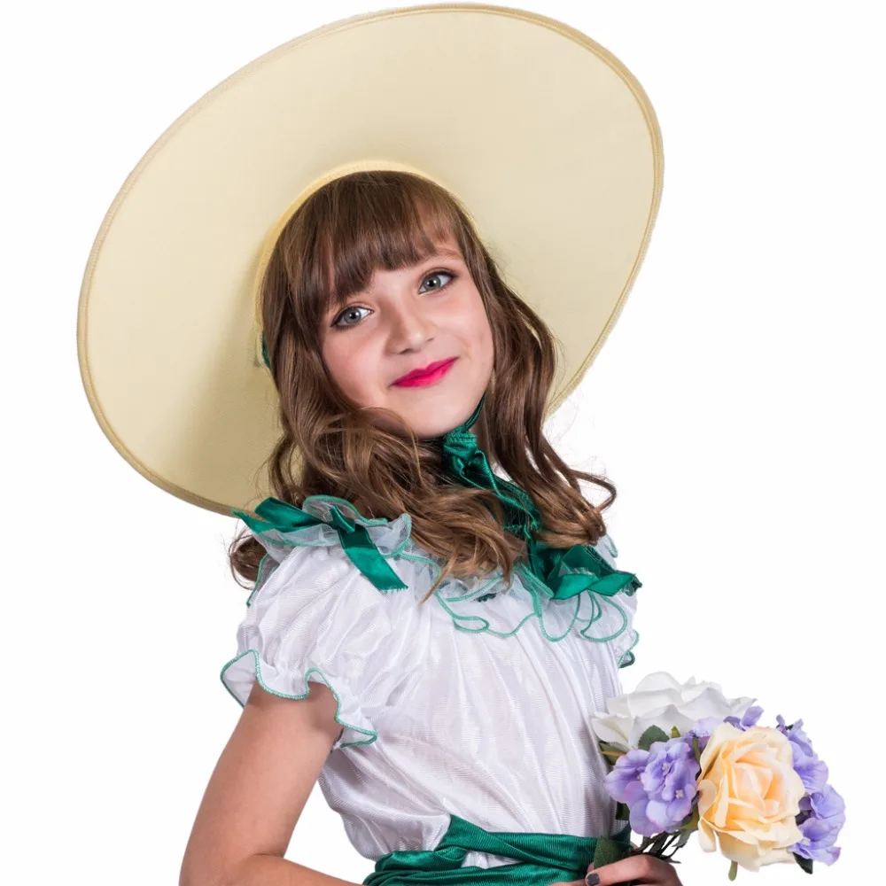 Southern Belle слойное белое платье принцессы с шапкой г. Элегантные длинные платья для дня рождения костюм для девушки для хеллоуина Косплей