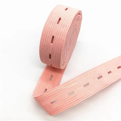 Light pink 18 мм с отверстиями эластичные ленты плоские удлинители сильные регулируемые штаны эластичные поясные ленты для пошив одежды «сделай сам» Аксессуары 1-2 м - Цвет: Light pink
