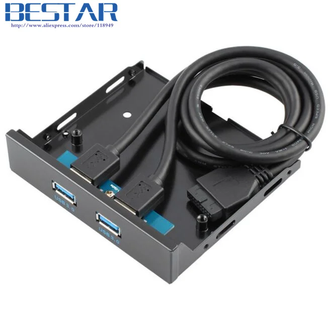 3 5 дюймовая Передняя панель телефона с 2 портами USB 0-20-контактный разъем и