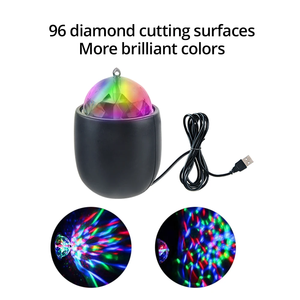 RGB светодиодный хрустальный вращающийся шар сценический светильник стробоскоп