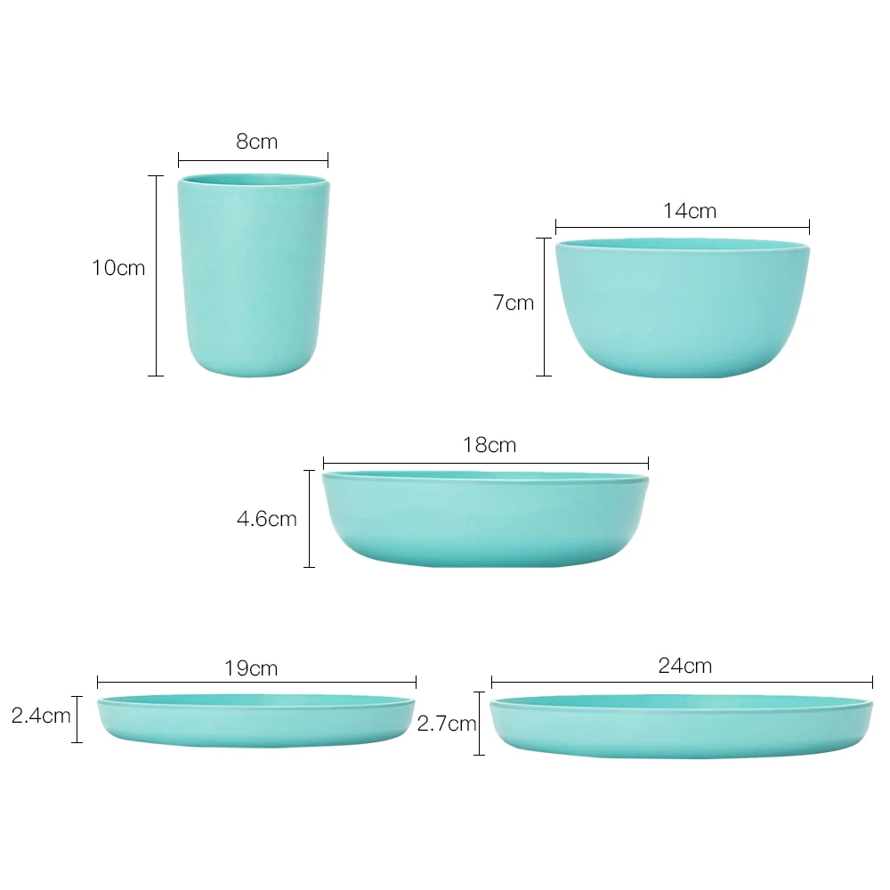 Европейская посуда 5 шт./10 шт. из бамбукового волокна бытовые простые блюда