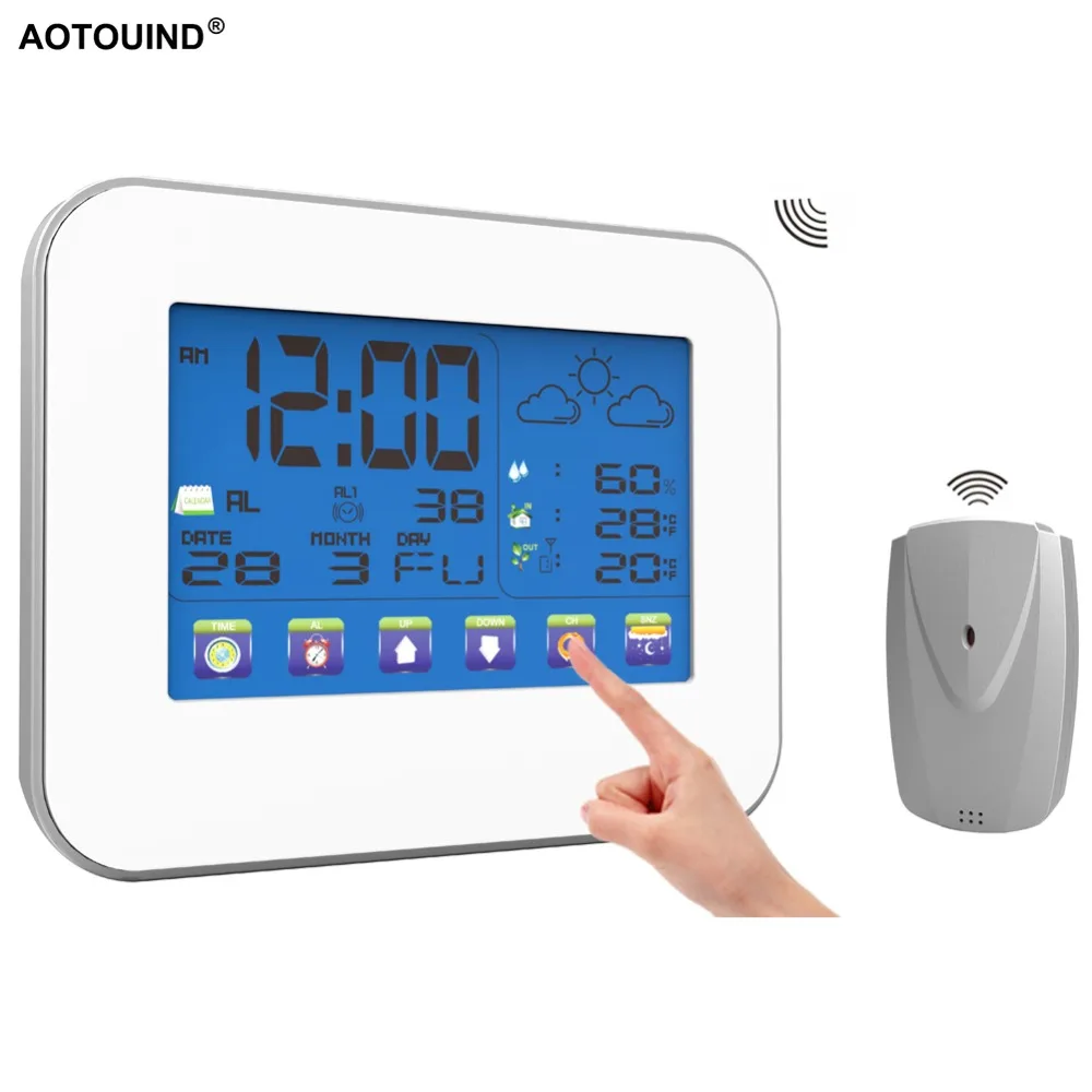 AOTOUIND Беспроводная профессиональная метеостанция с сенсорным экраном и 3