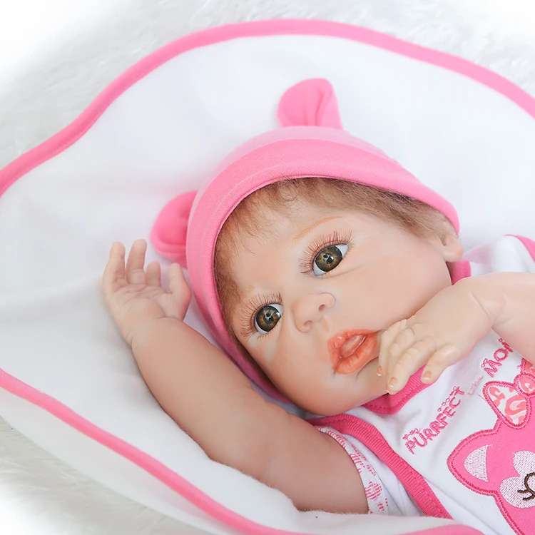 23 &quotFull тела силикона Reborn девушка куклы npk Брендовая детская подарок Bebe подарков