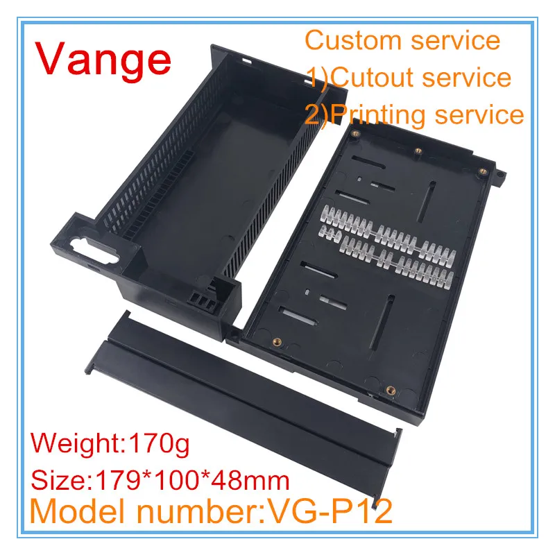 1pcs/lot black color apparatus chassis box 179*100*48mm ABS plastic enclosure case diy for PLC electronic equipment | Обустройство