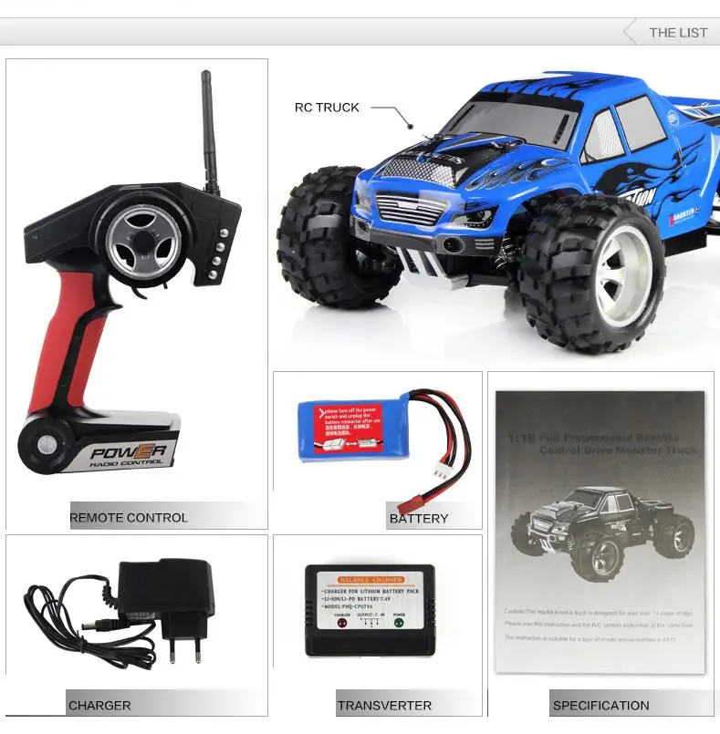 YUKALA A979 1/18 4WD Радиоуправляемый R/C автомобиль электрический грузовик | Игрушки и