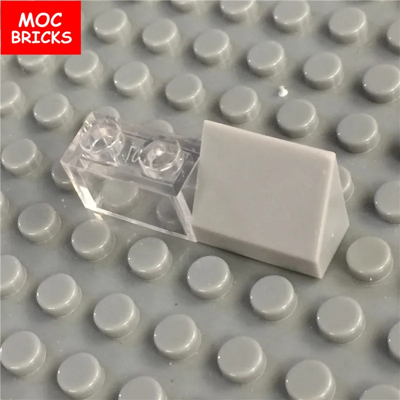 50 шт./лот MOC Кирпичи DIY № 183a светло-серый склон кирпичи 1x2 Обучающие строительные