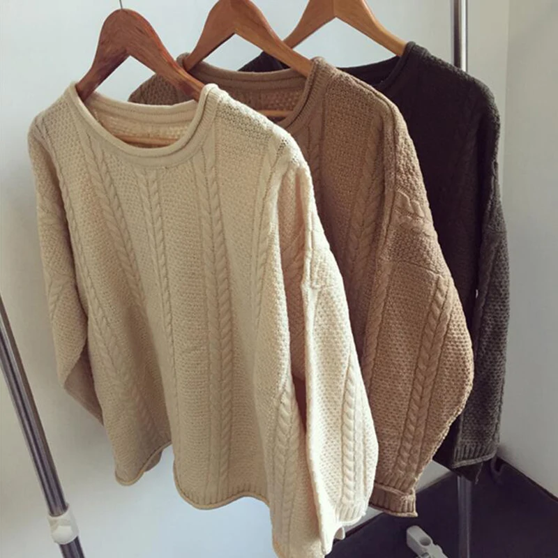 Casual Women Clothing Female Solid Color O-Neck Long Sleeved Knitted Sweater Soft Pullovers Fashion 3 Colors | Женская одежда