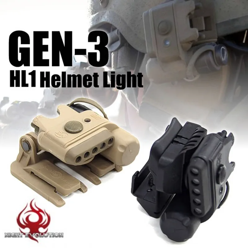 Ночной тактический страйкбол NE05003 светильник для шлема Gen3 HL1 (белый и красный)
