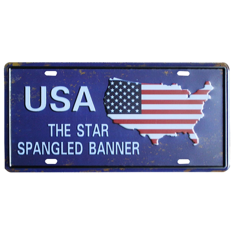 Металлический номерной знак с изображением Нью Йорка США винтажный Декор для