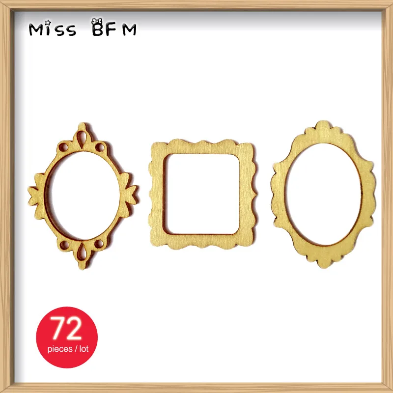 72 шт Деревянная Мини фоторамка цветущее дерево ремесла свадебные украшения для