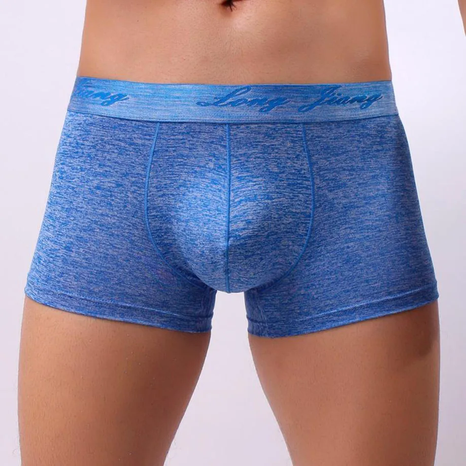 Горячая мода сексуальные мужские боксеры мягкие трусы шорты удобное дышащее