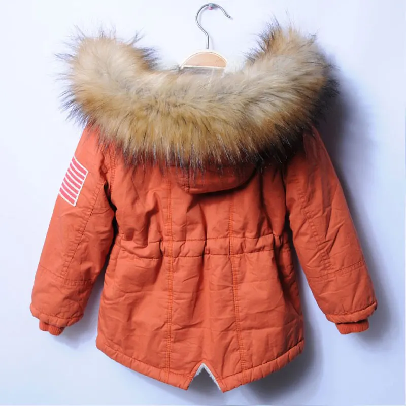 Распродажа куртки для девочек детское пальто с воротником из искусственного