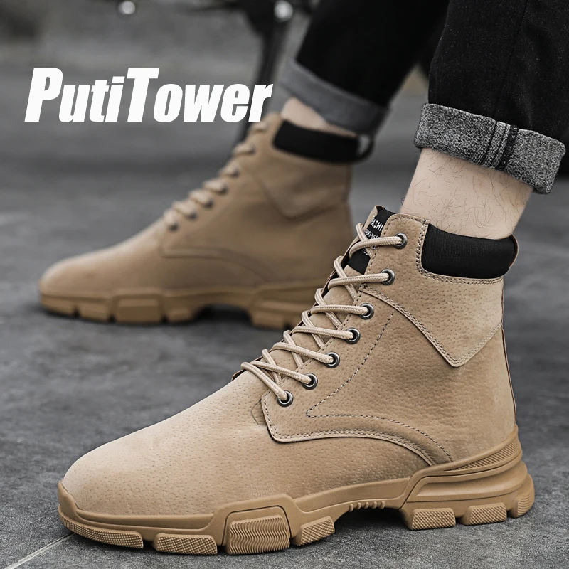 Мужские ботинки с высоким берцем модная уличная мужская повседневная обувь