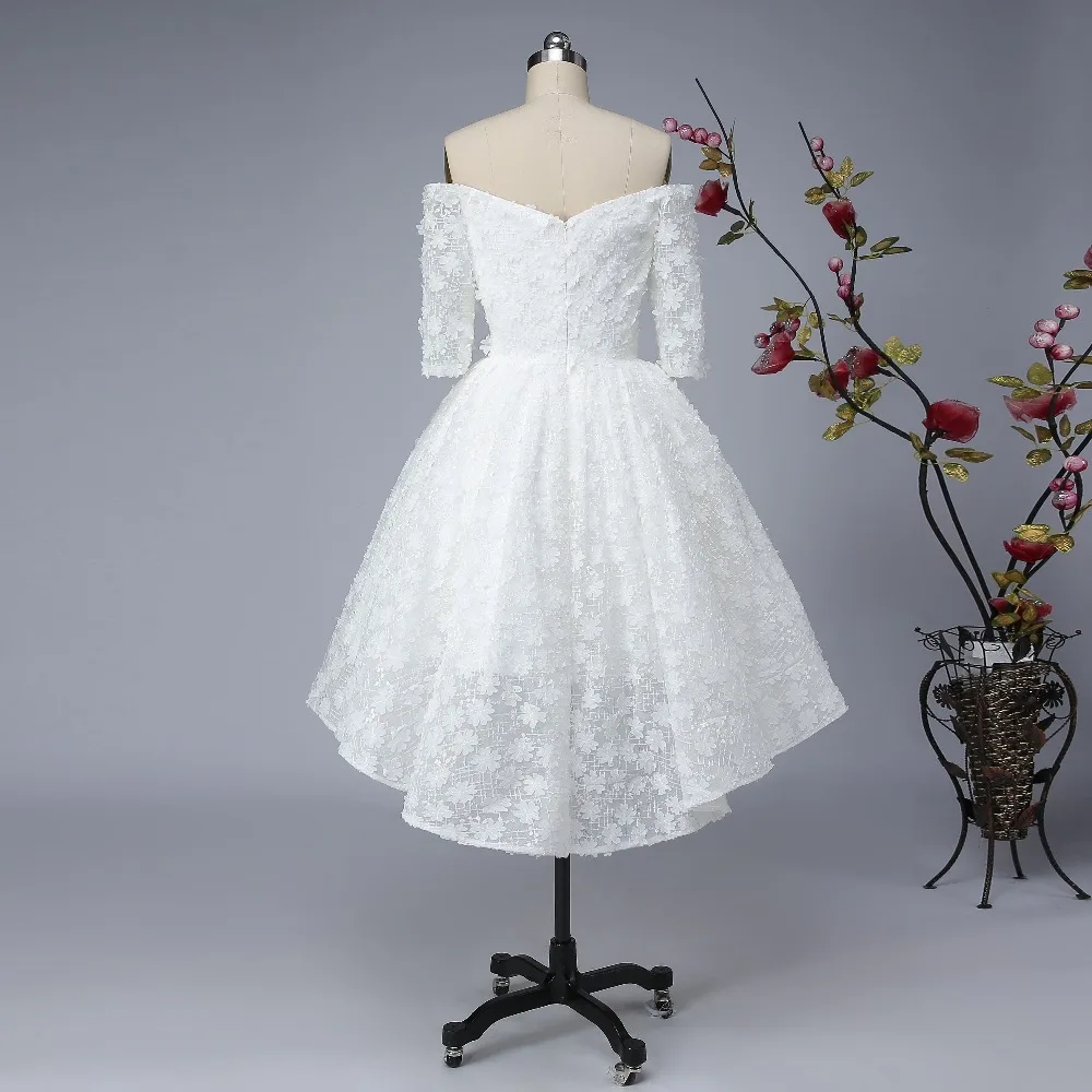 Милые романтичные Свадебные Платья с цветочным принтом короткими рукавами