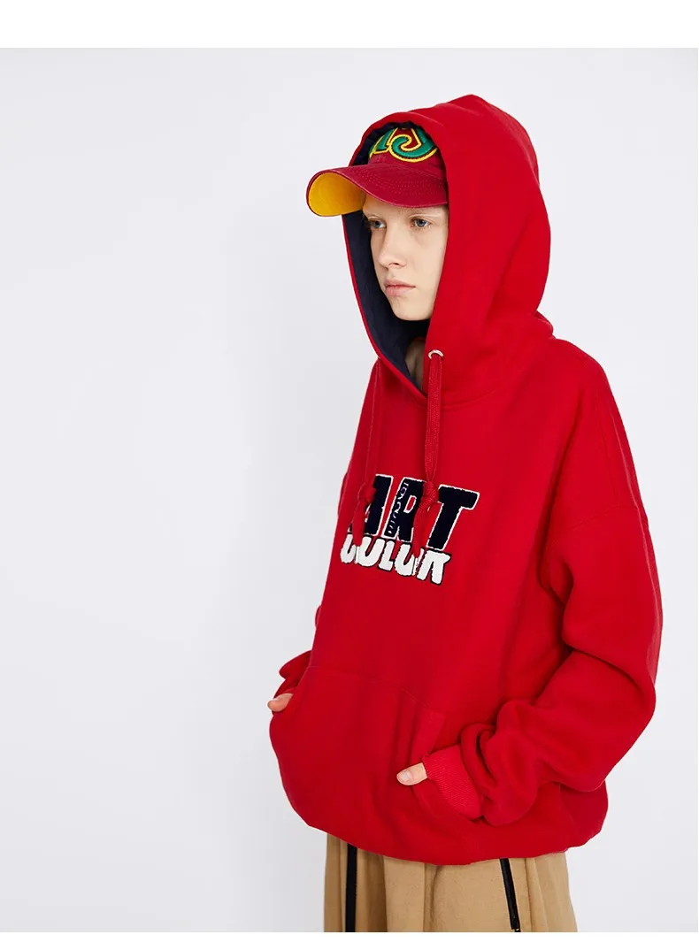 Toyouth Harajuku oversize-худи Для женщин Свободные утепленные кофты с длинными рукавами в Корейском стиле Pllovers толстовки уличная Sudadera Mujer