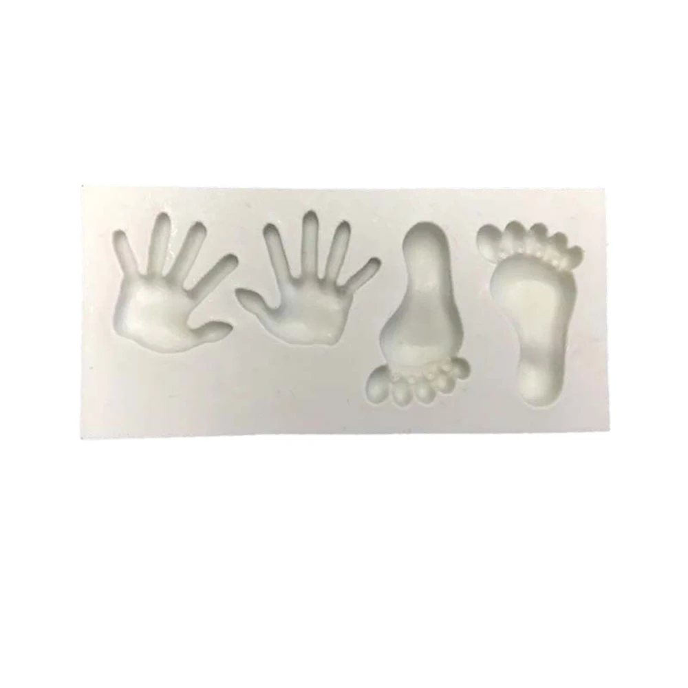 Симпатичные Силиконовые формы детские руки и ноги печати для помадки шоколад