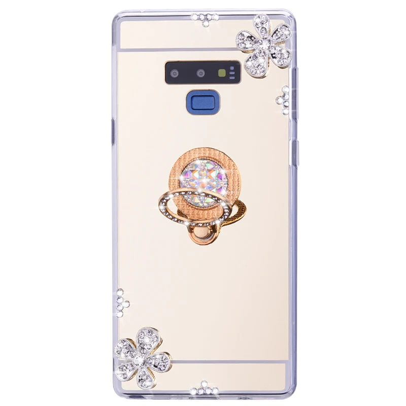 Зеркальный чехол для телефона Samsung Galaxy Note 9 8 5 S10 S10e S8 S9 Plus с кольцом J7 Neo J3 J5 2016 A3 A5 A6
