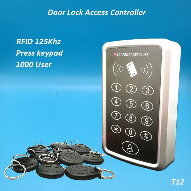 Black Keyfobs 125 кГц Rfid система контроля доступа карта дверной замок управление Лер клавиатура дверной контроль - Цвет: Black Keyfobs
