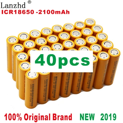 8-40 шт перезаряжаемая 18650 батарея 2100mAh литий-ионные батареи 3,7 V для samsung 18650 литиевая батарея для фонарика ноутбука игрушка - Цвет: 40 PCS